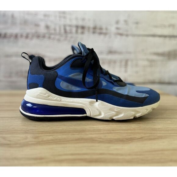 Nike Air Max 270 React Pacific University Hyper Blue Sneakers Men’s 11 EUC - Picture 2 of 11